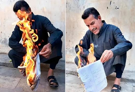 "لا تنسونا من الدعاء".. عراقي يحرق دفتر ديون زبائنه قبل شهر رمضان